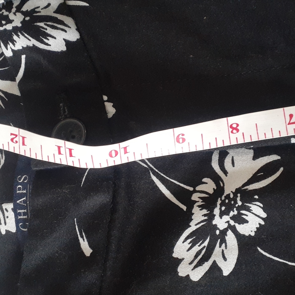 Chaps women's black white crop stretch pants size 6 - Picture 6 of 12